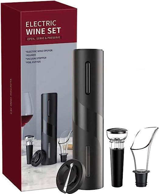 Kit Abridor de Vinho Elétrico de luxo com acessórios