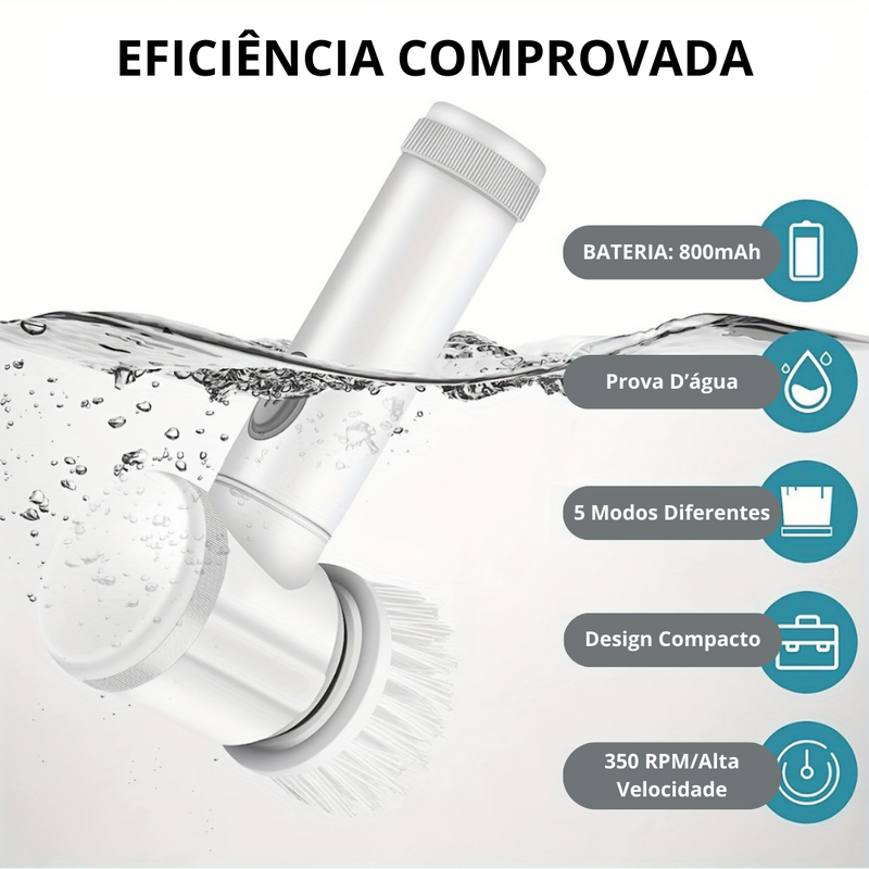 Escova de Limpeza Rotatória Multifuncional  5 Modos